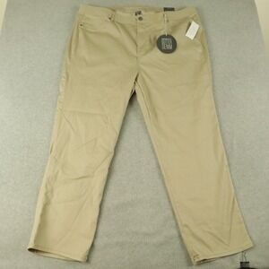 Avenue Jeans Womens 24 Straight Leg Casual Flex 5-Pocket Butter Denim Beige NWT